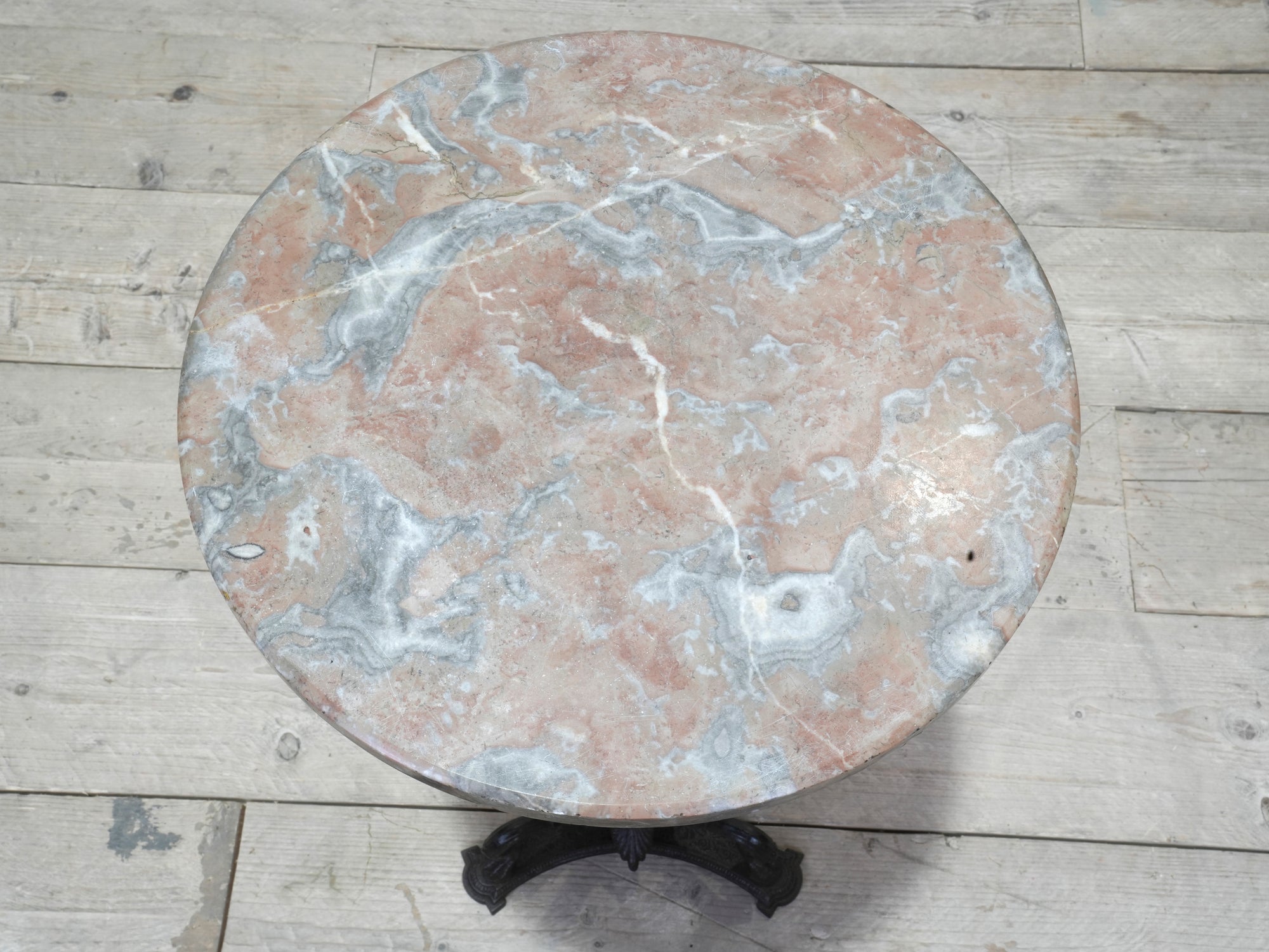 A Regency Cast Iron & Marble Side Table
