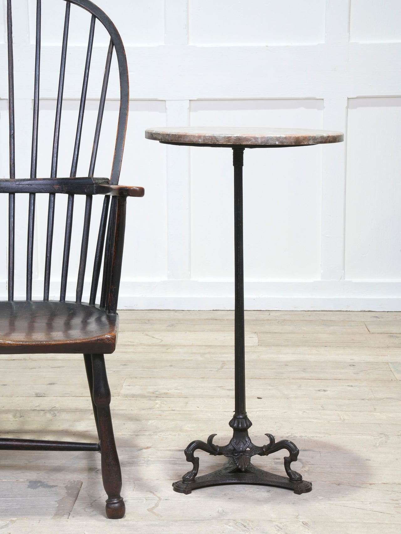 A Regency Cast Iron & Marble Side Table
