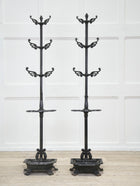 Two Late Regency Cast Iron Hat, Coat & Stick Stands