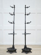 Two Late Regency Cast Iron Hat, Coat & Stick Stands