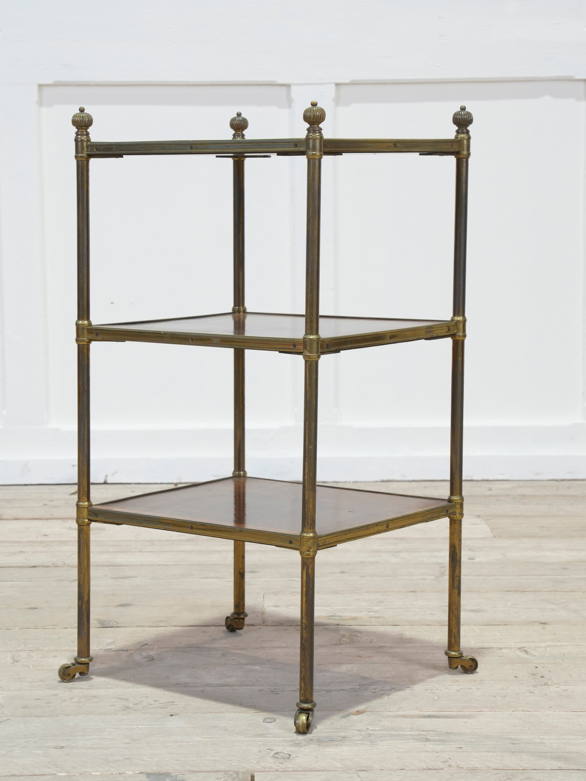 A 19th Century Brass & Walnut Etagere