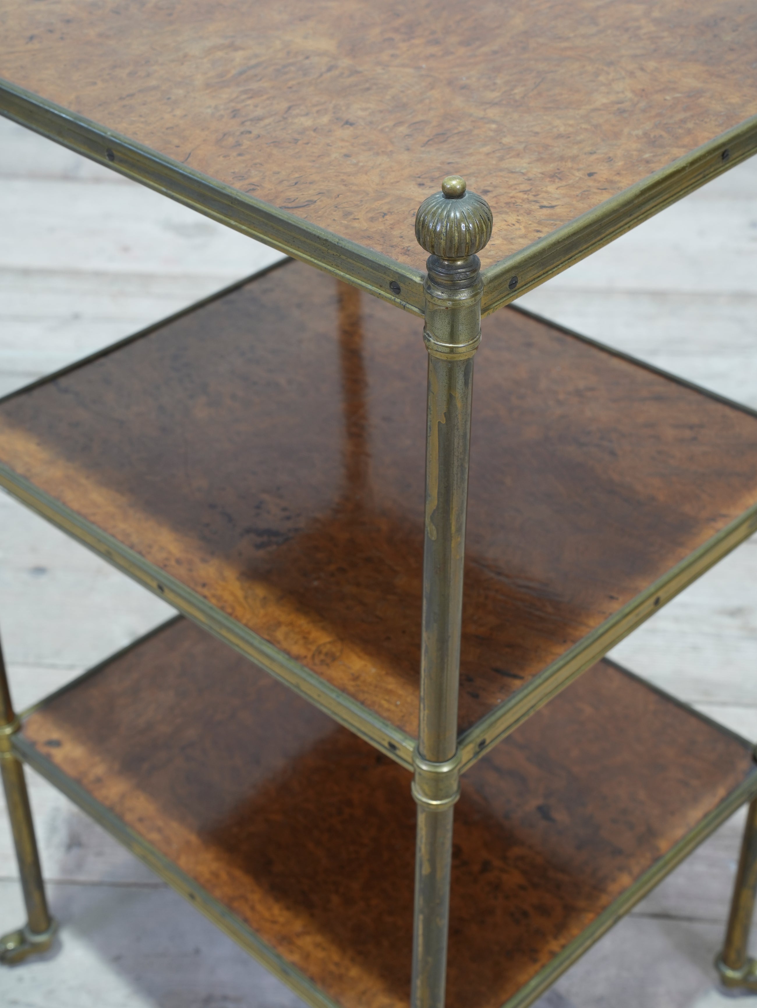 A 19th Century Brass & Walnut Etagere