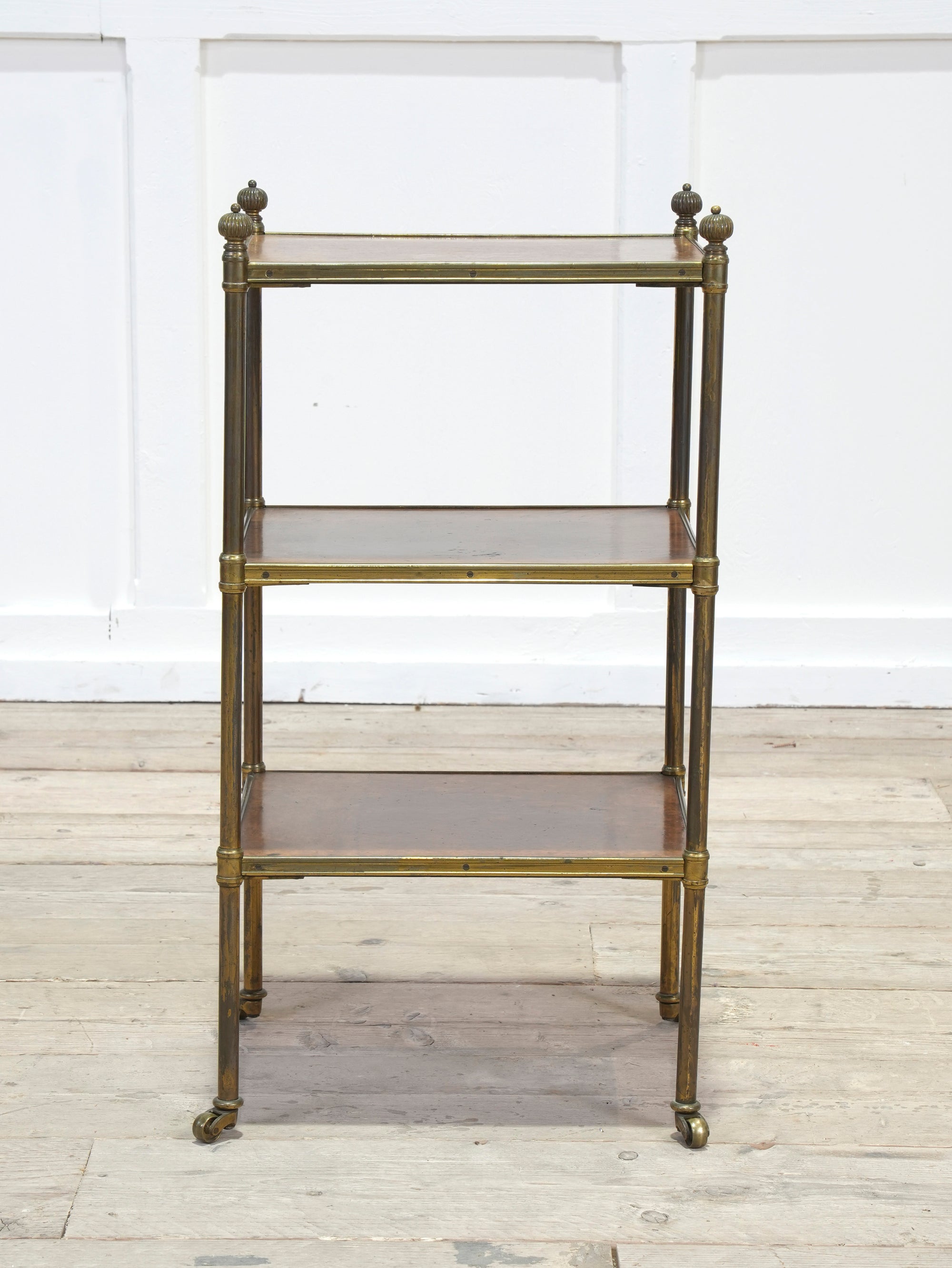 A 19th Century Brass & Walnut Etagere