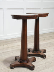 A Pair of 19th Century Mahogany & Marble Side Tables