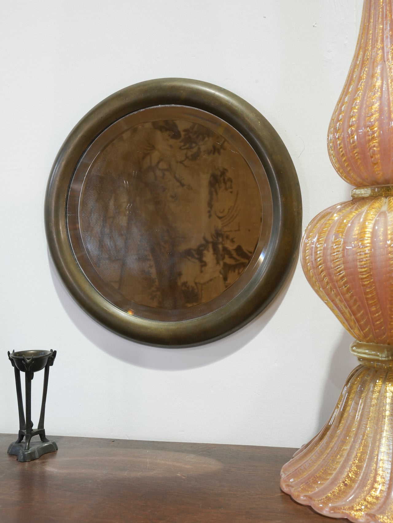 A Brass Framed Mirror