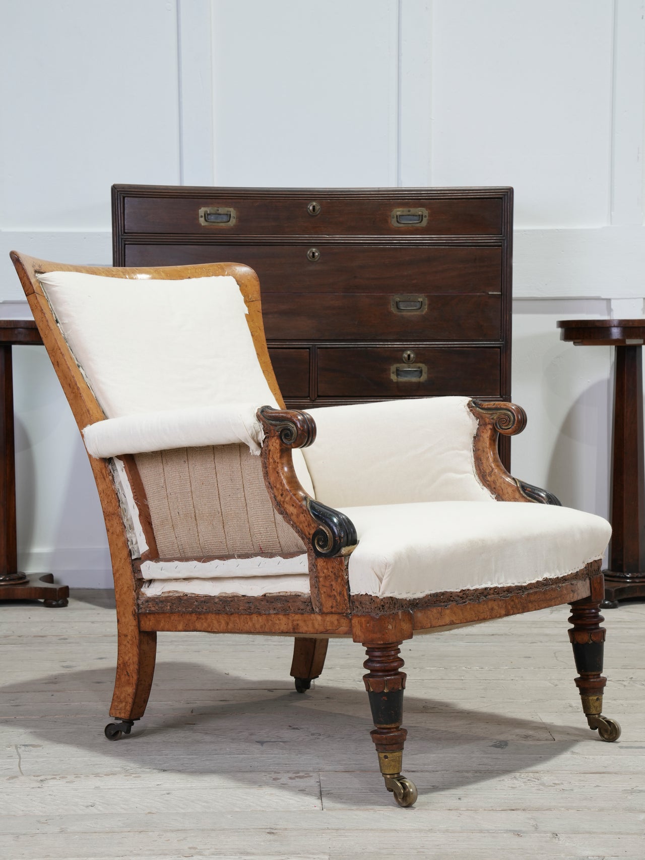 A William IV Burr Maple Armchair