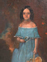 An 18th Century Painting of a Young Girl