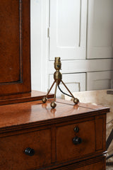 A Brass Tripod Table Lamp