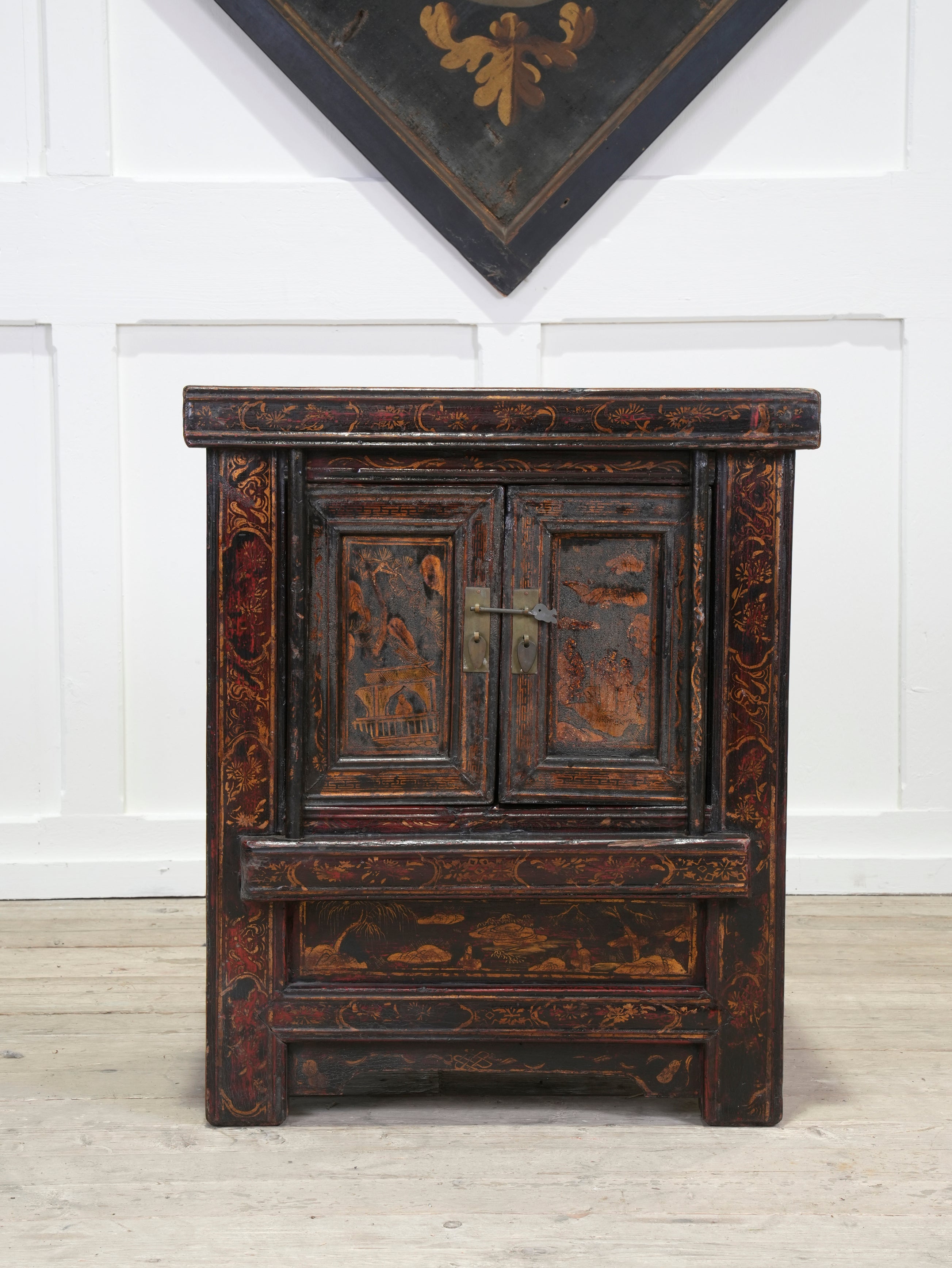 A Japanese Lacquer Two Door Cabinet