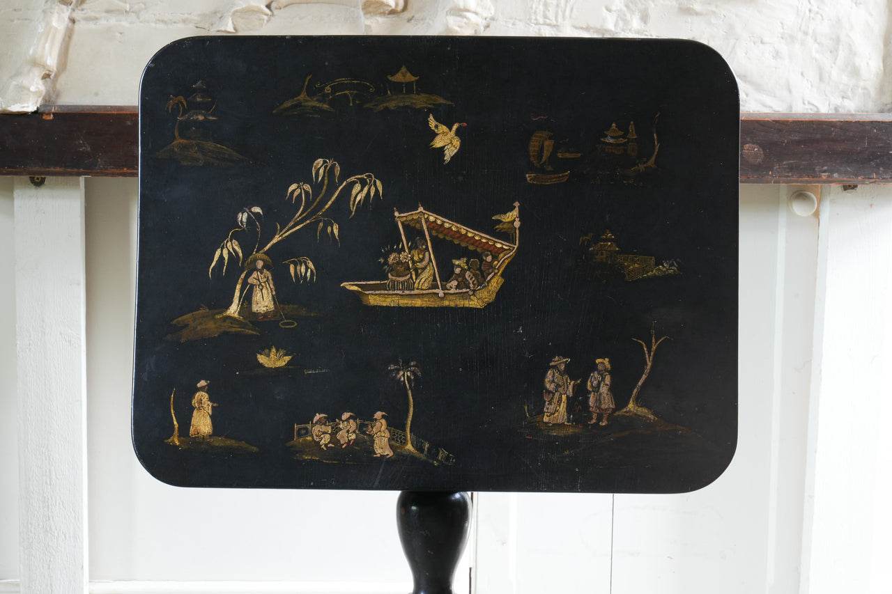 A George III Tilt Top Chinoiserie Table