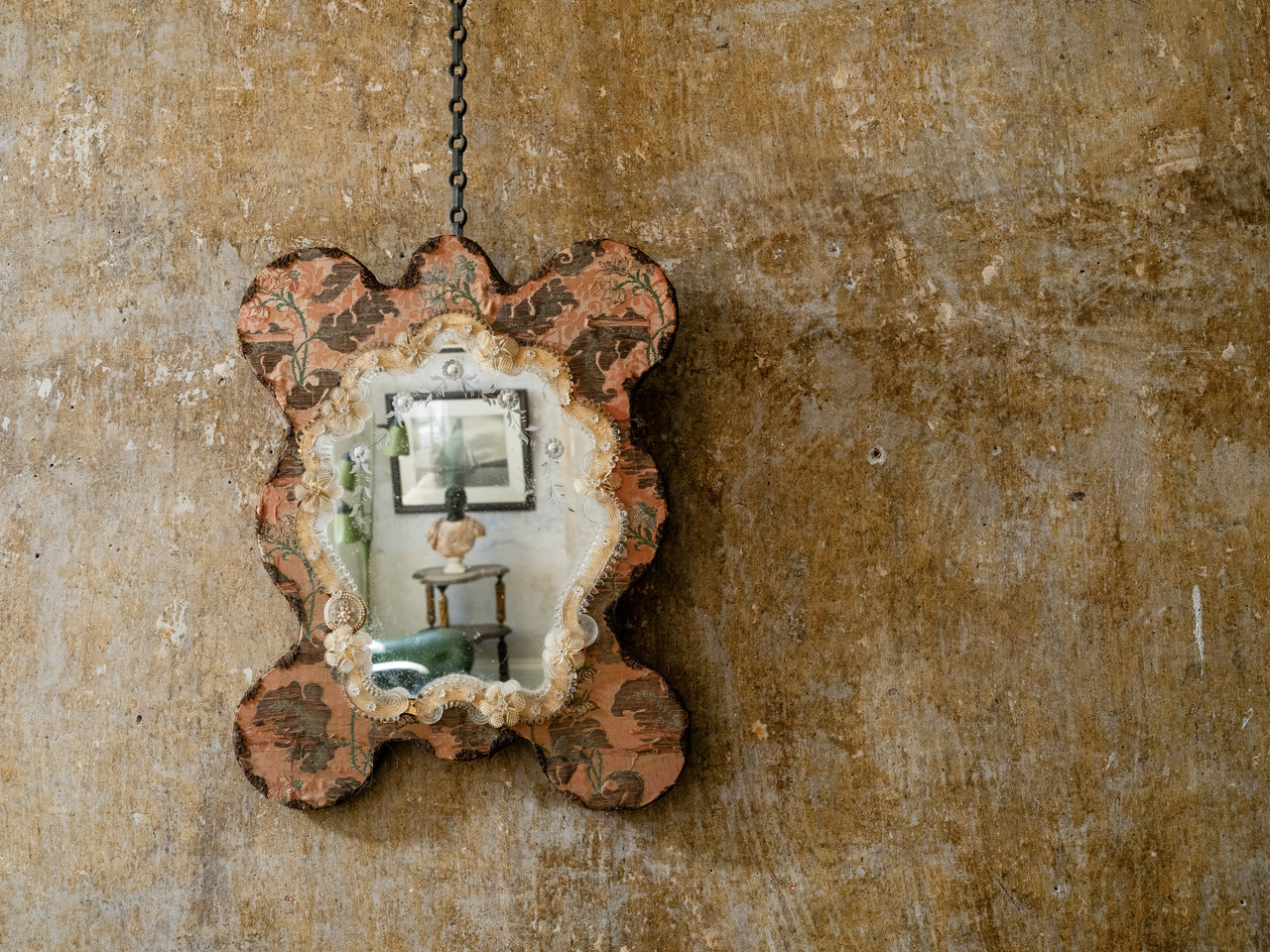 Island Bizzare Fabric Covered Mirror