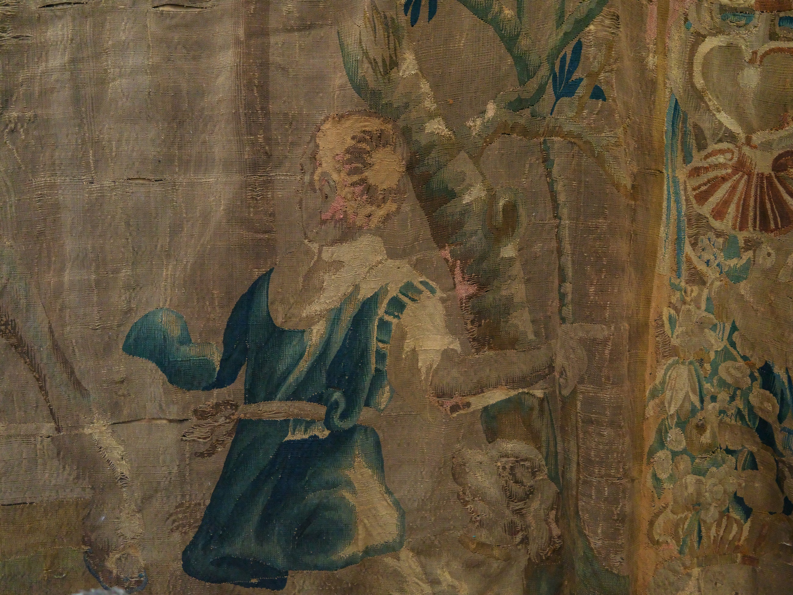 A Fragmentary 17th Century Flemish Tapestry