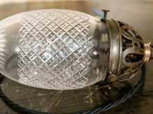 A Single Cut Glass Pendant Light