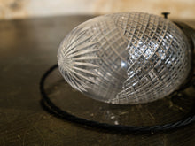 A Single Cut Glass Pendant Light