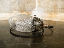 A Single Cut Glass Pendant Light