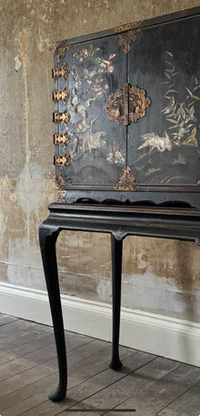 A Late 17th Century Japanese Export Cabinet on 18th Century English Stand