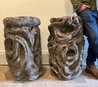 19th Century Carved Limestone Planters