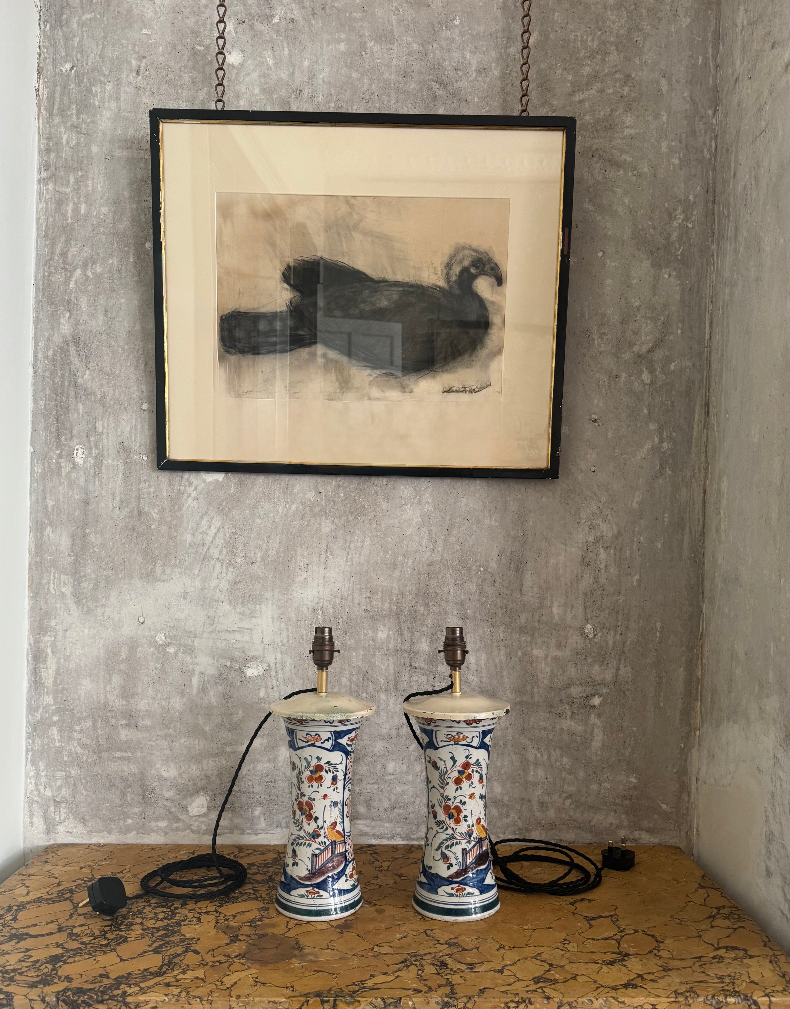 Pair of Delft Table Lamps