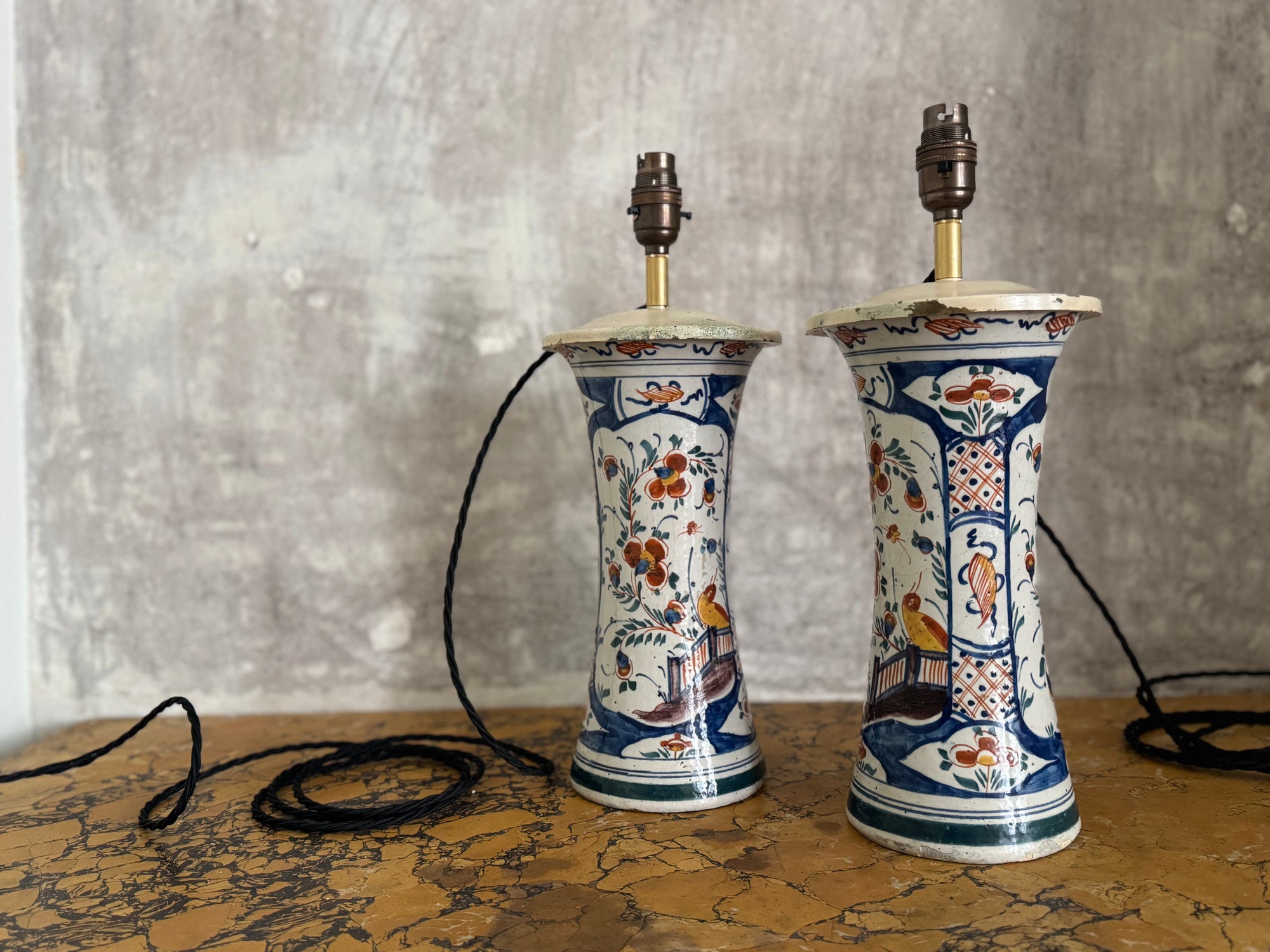 Pair of Delft Table Lamps