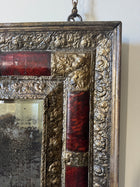 17th Century Tortoise Shell Repouse Mirror