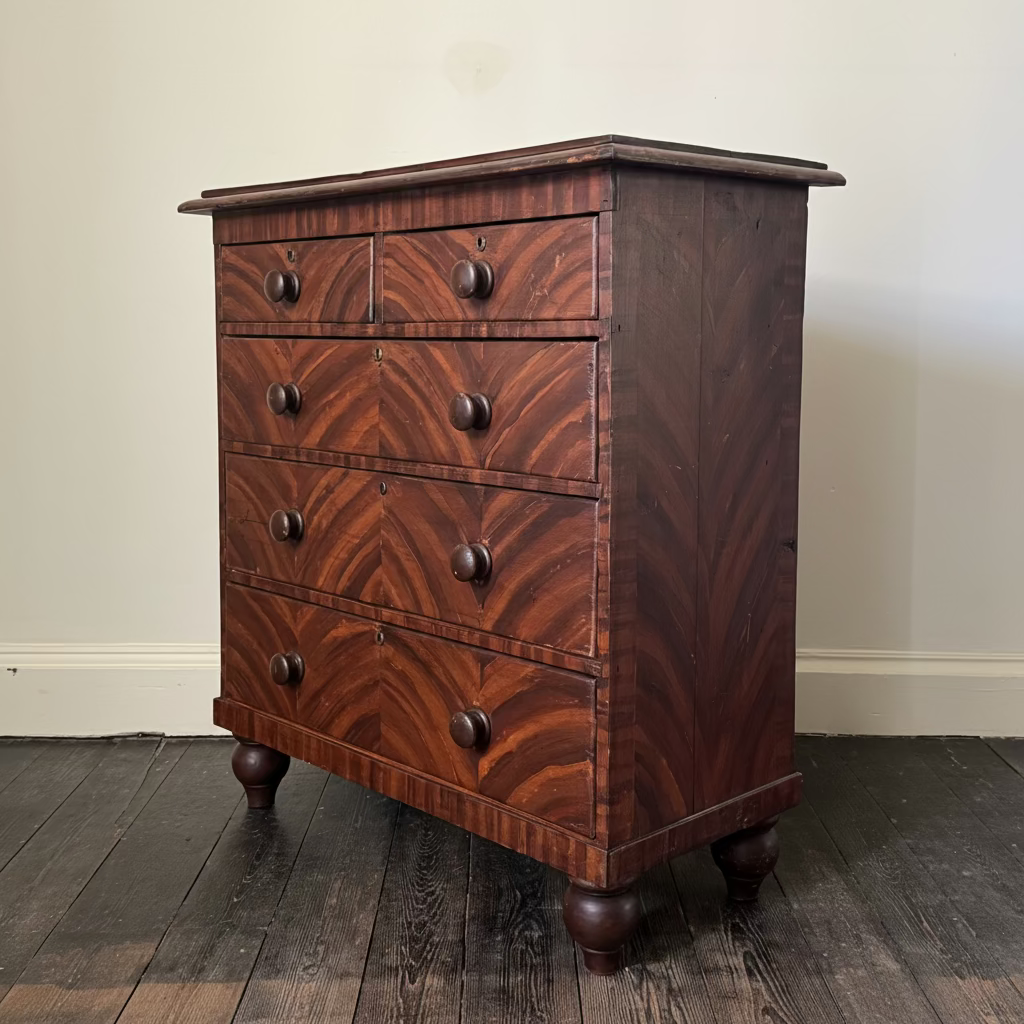 Faux Mahogany Chest Of Drawers