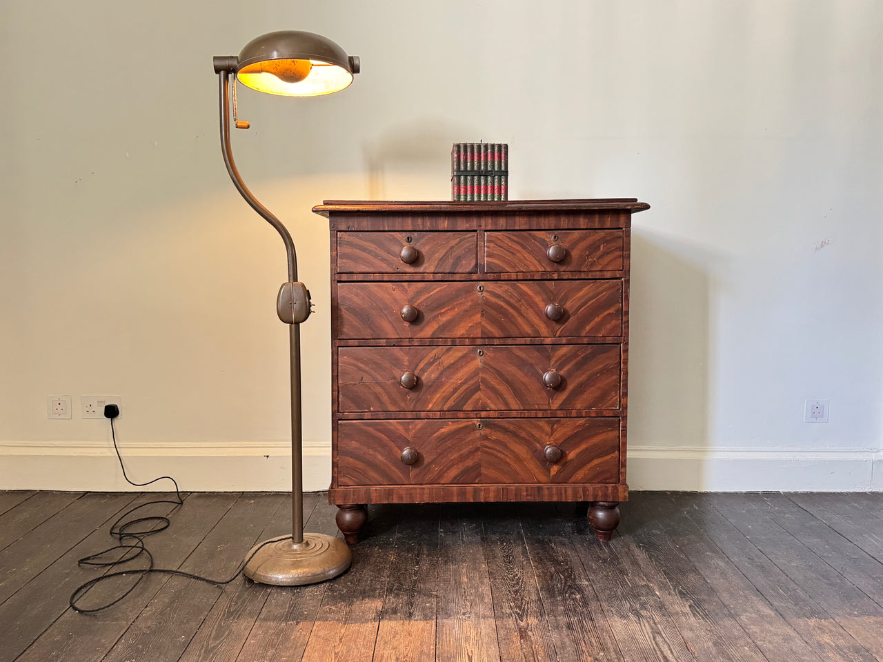 Faux Mahogany Chest Of Drawers
