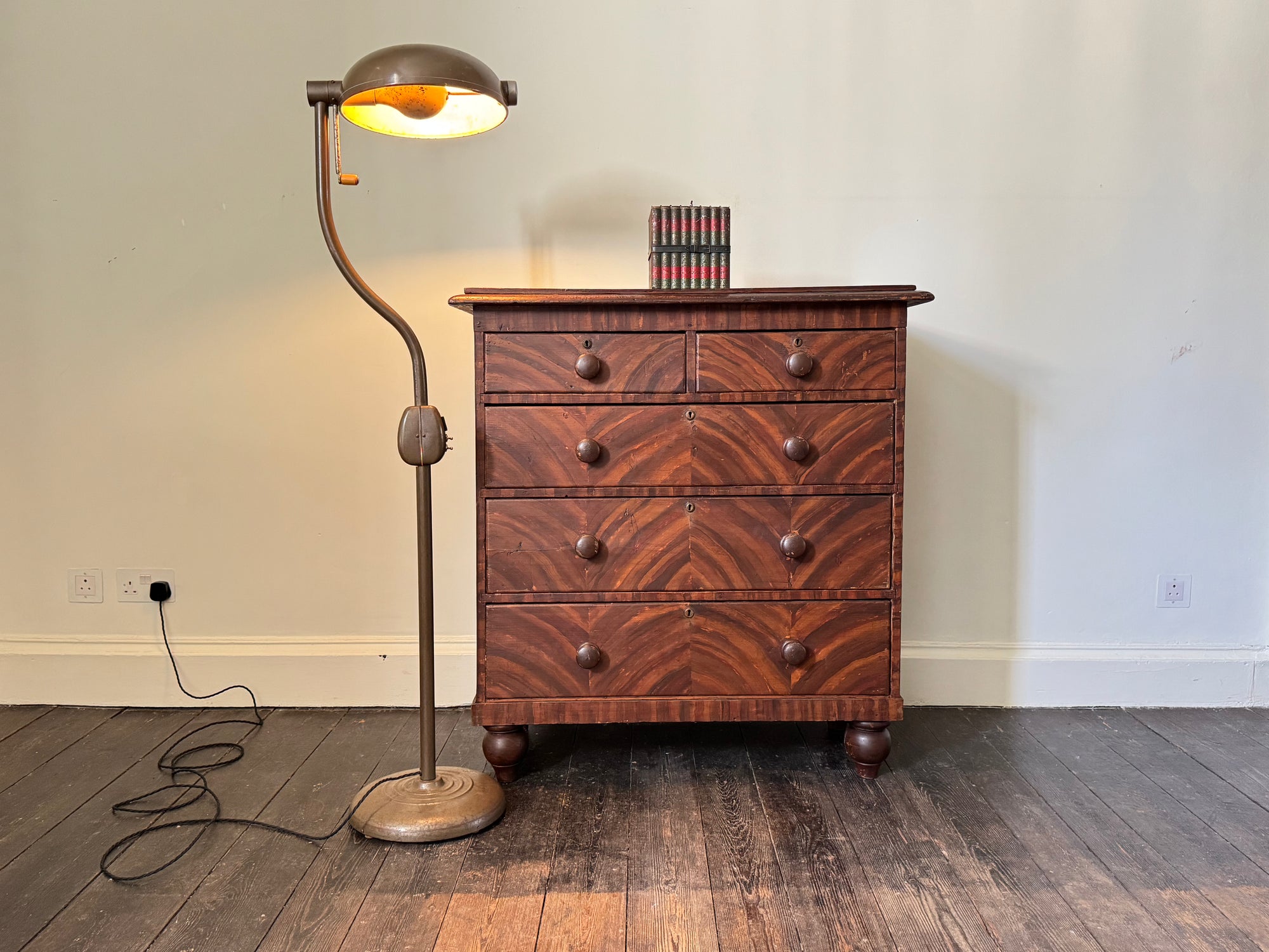 Faux Mahogany Chest Of Drawers