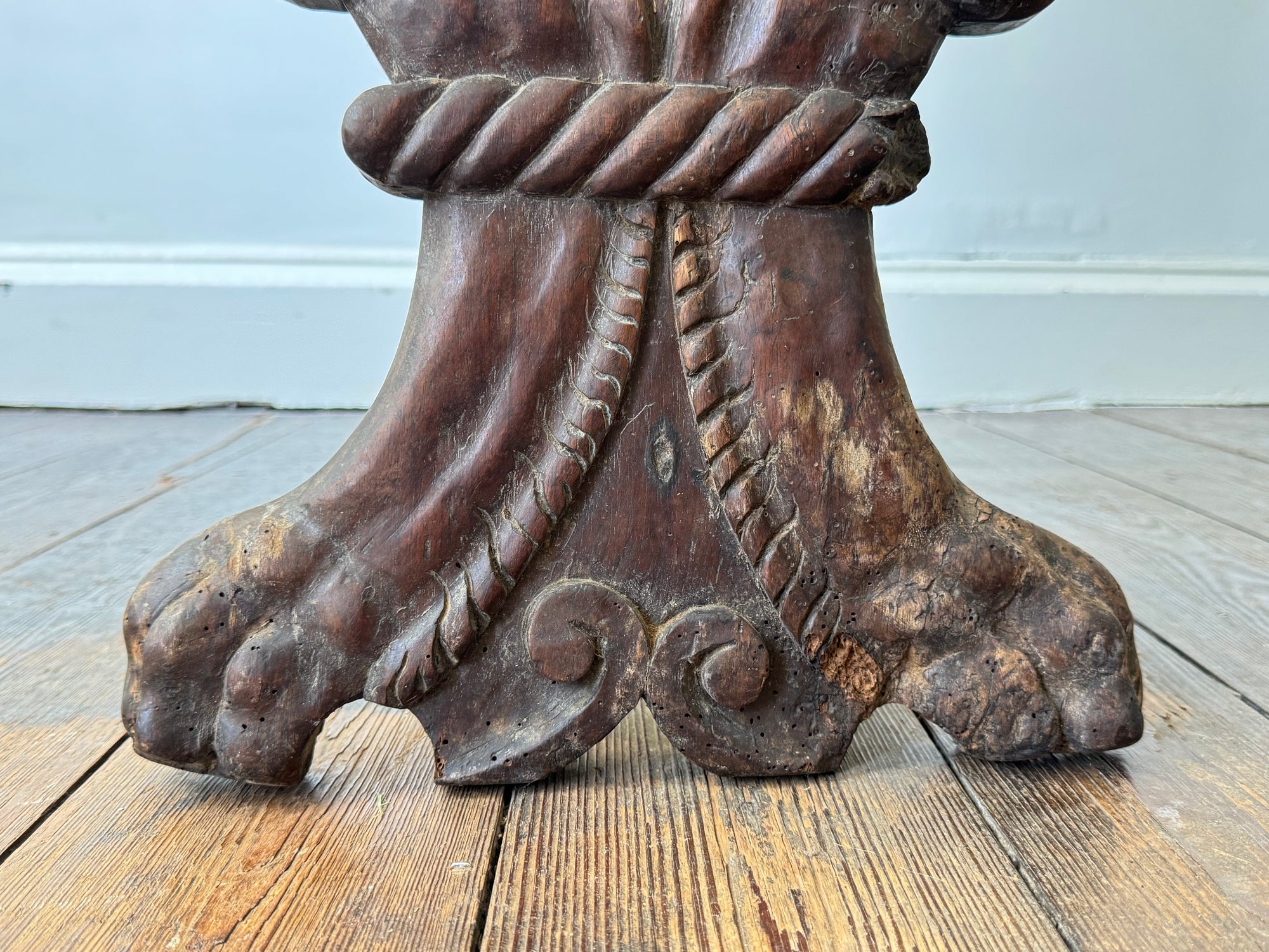 An 18th Century Walnut Sgabello Chair