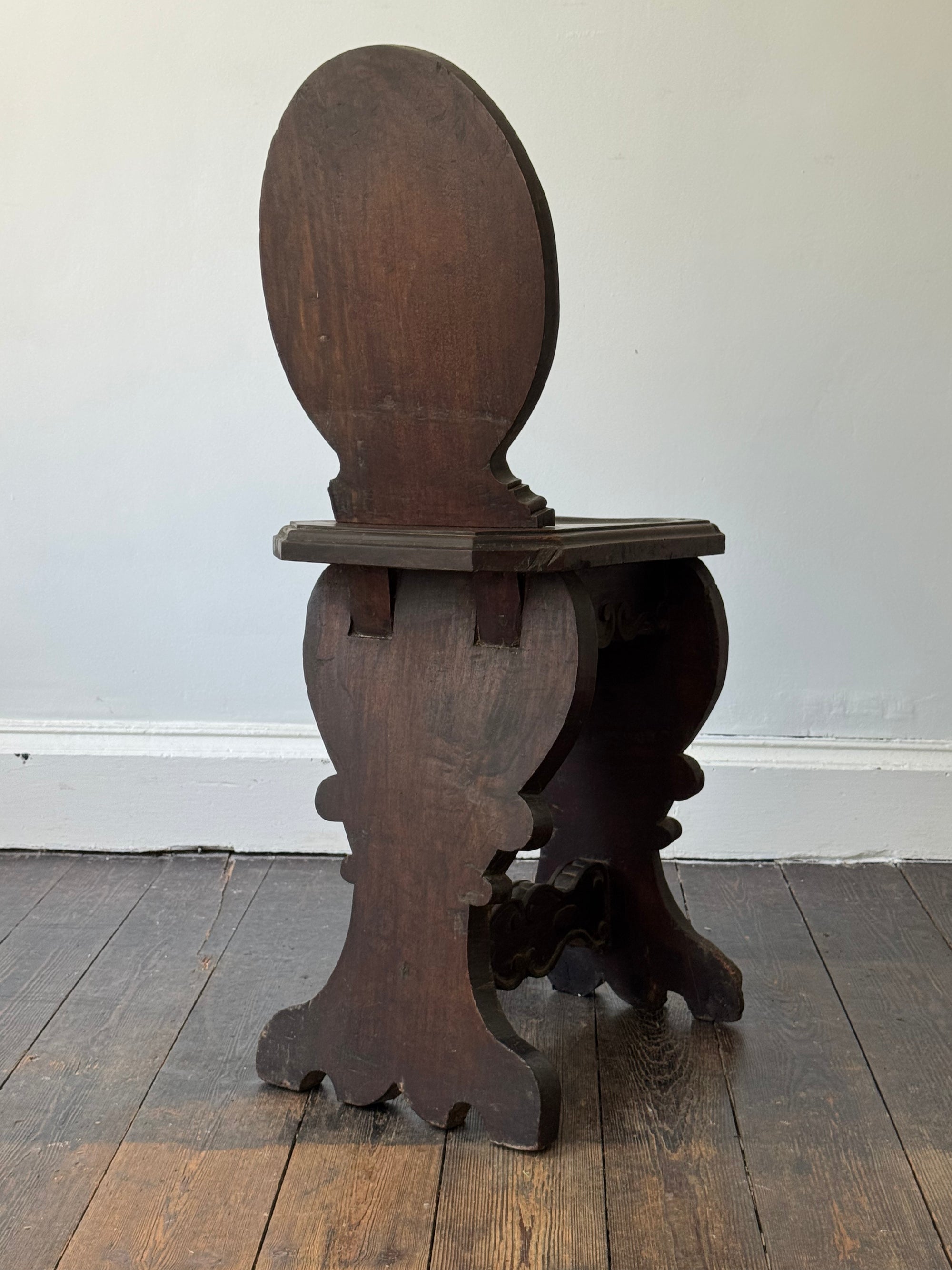 An 18th Century Walnut Sgabello Chair