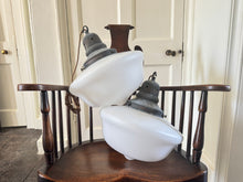 A Pair of Large Opaline Pendant Lights