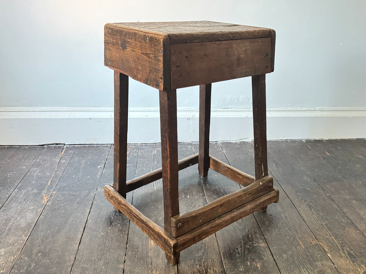 Primitive 19th Century Work Stool