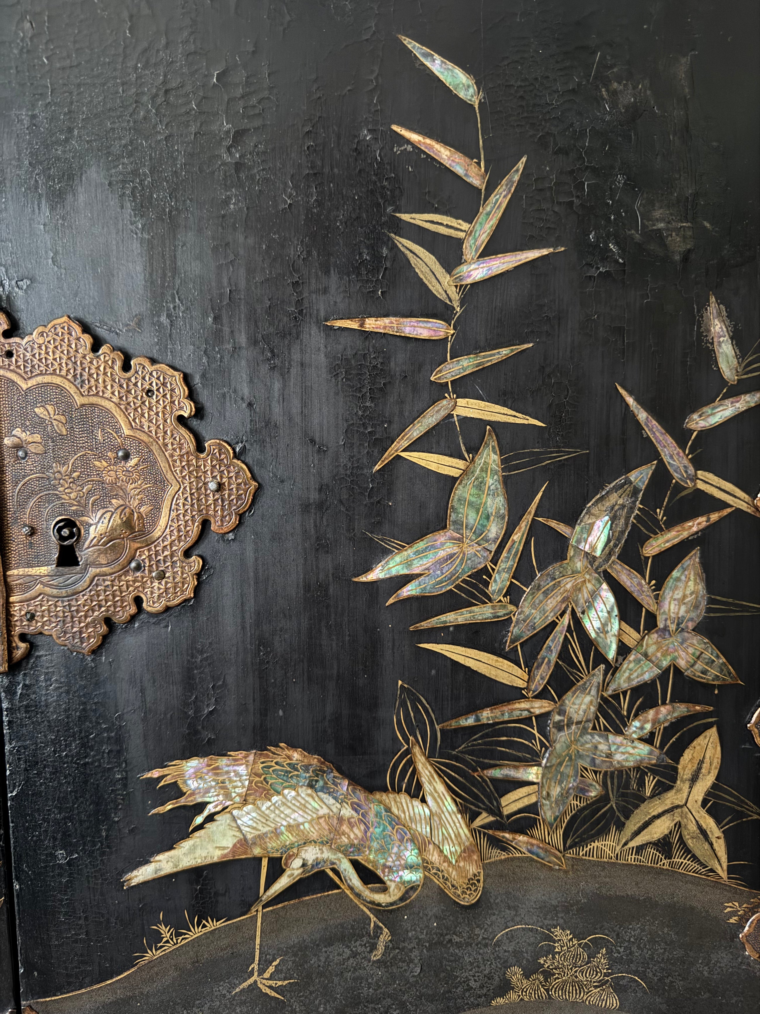 A Late 17th Century Japanese Export Cabinet on 18th Century English Stand