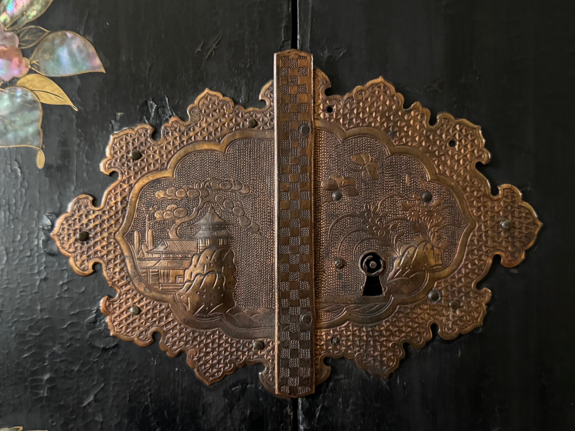 A Late 17th Century Japanese Export Cabinet on 18th Century English Stand