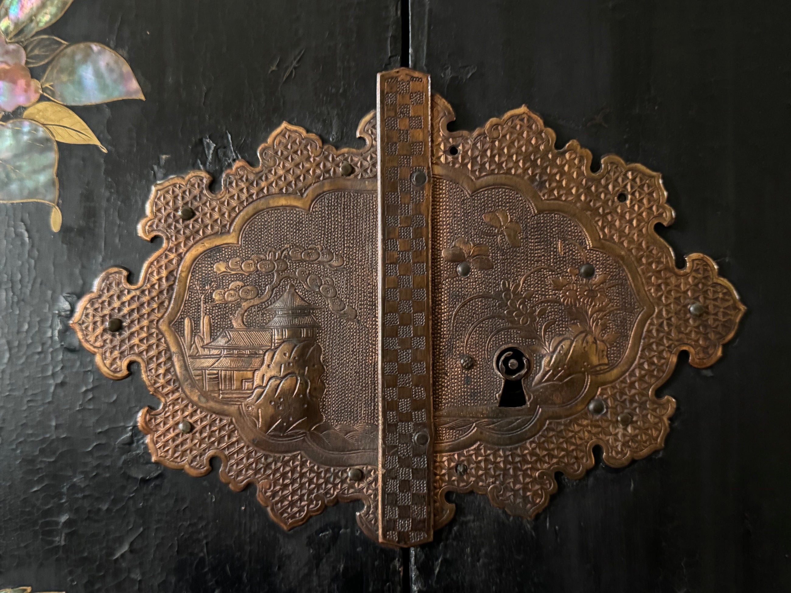 A Late 17th Century Japanese Export Cabinet on 18th Century English Stand
