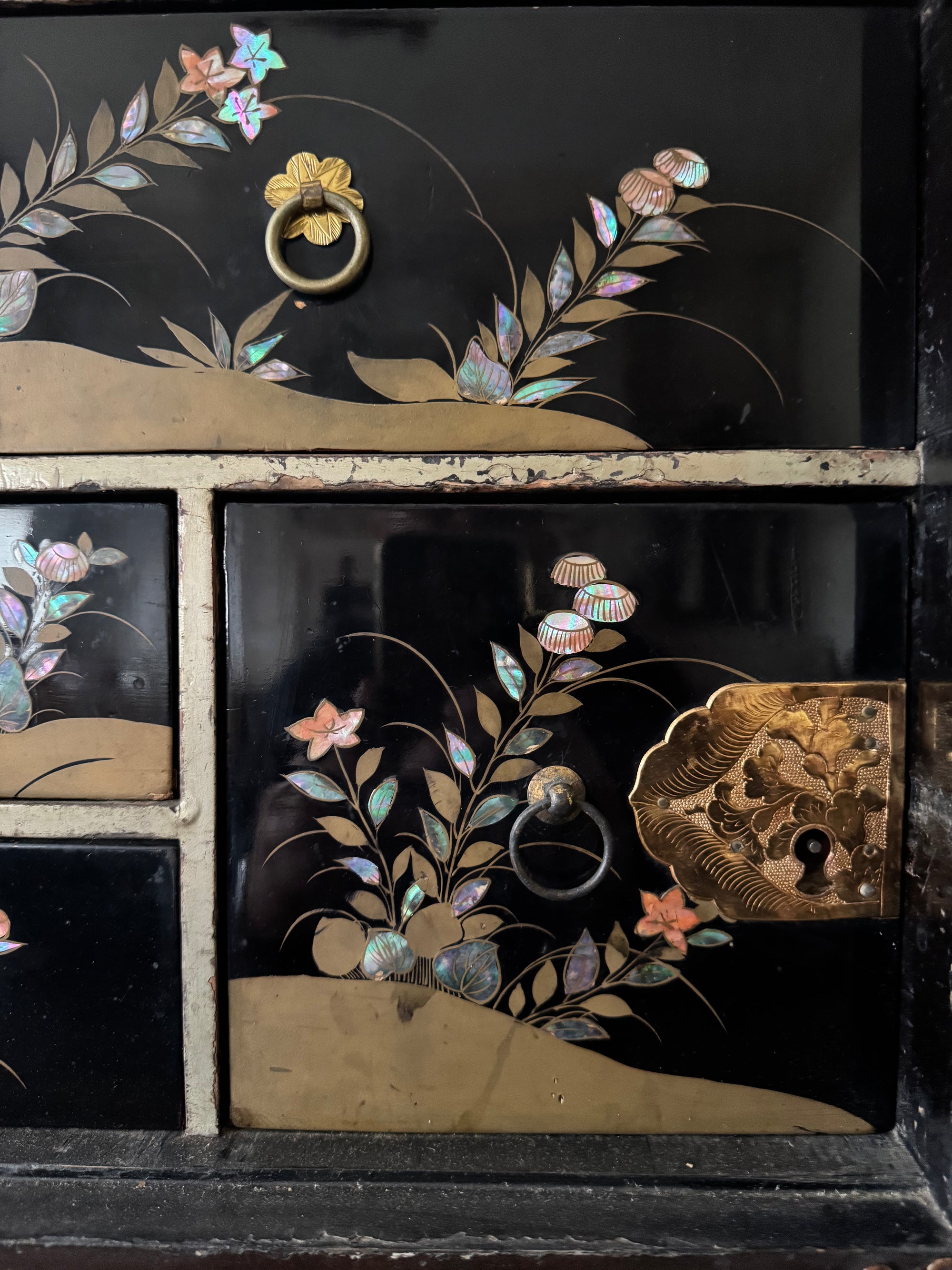 A Late 17th Century Japanese Export Cabinet on 18th Century English Stand