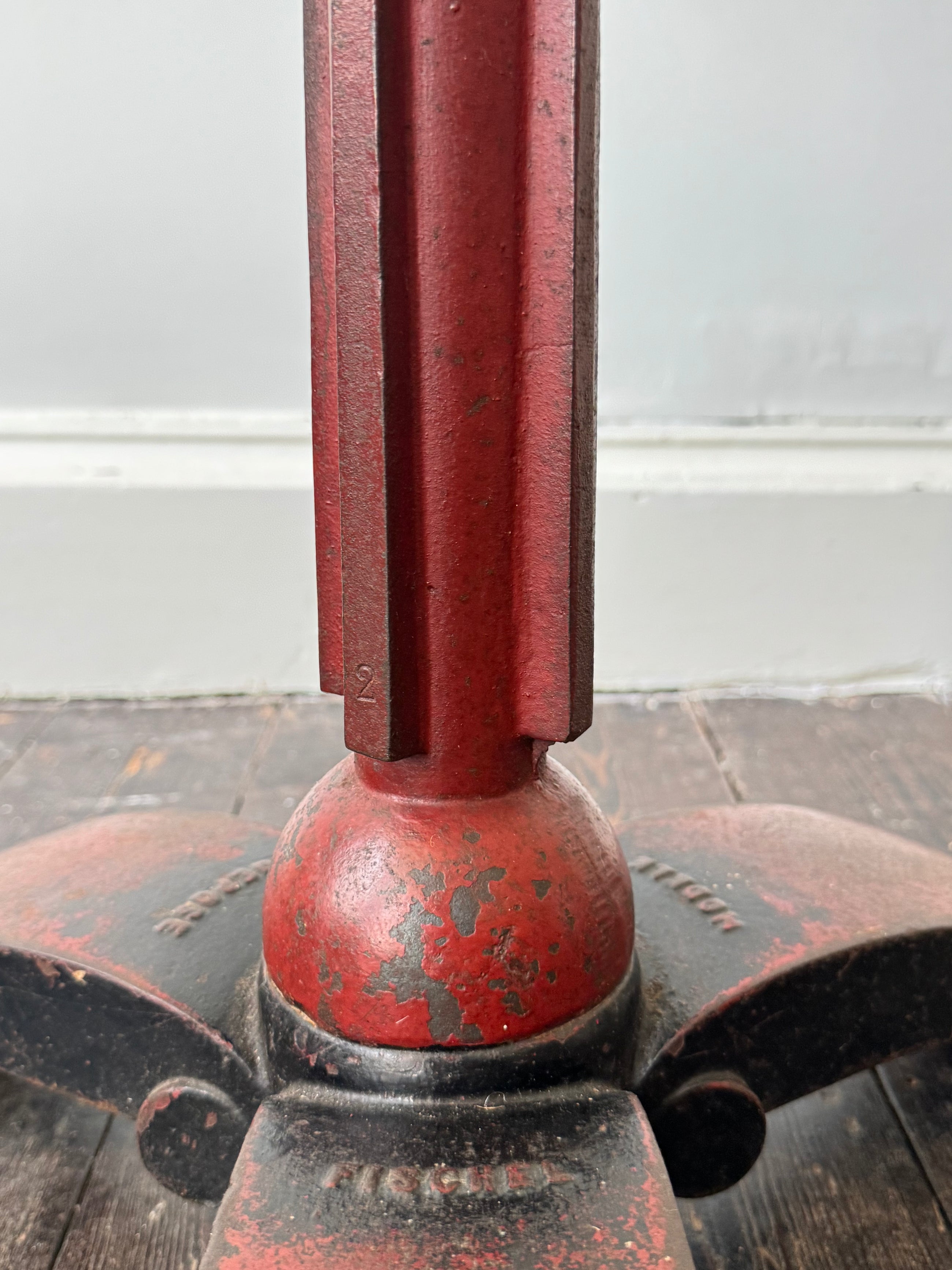 A Cast Iron & Marble Table by Fishcel