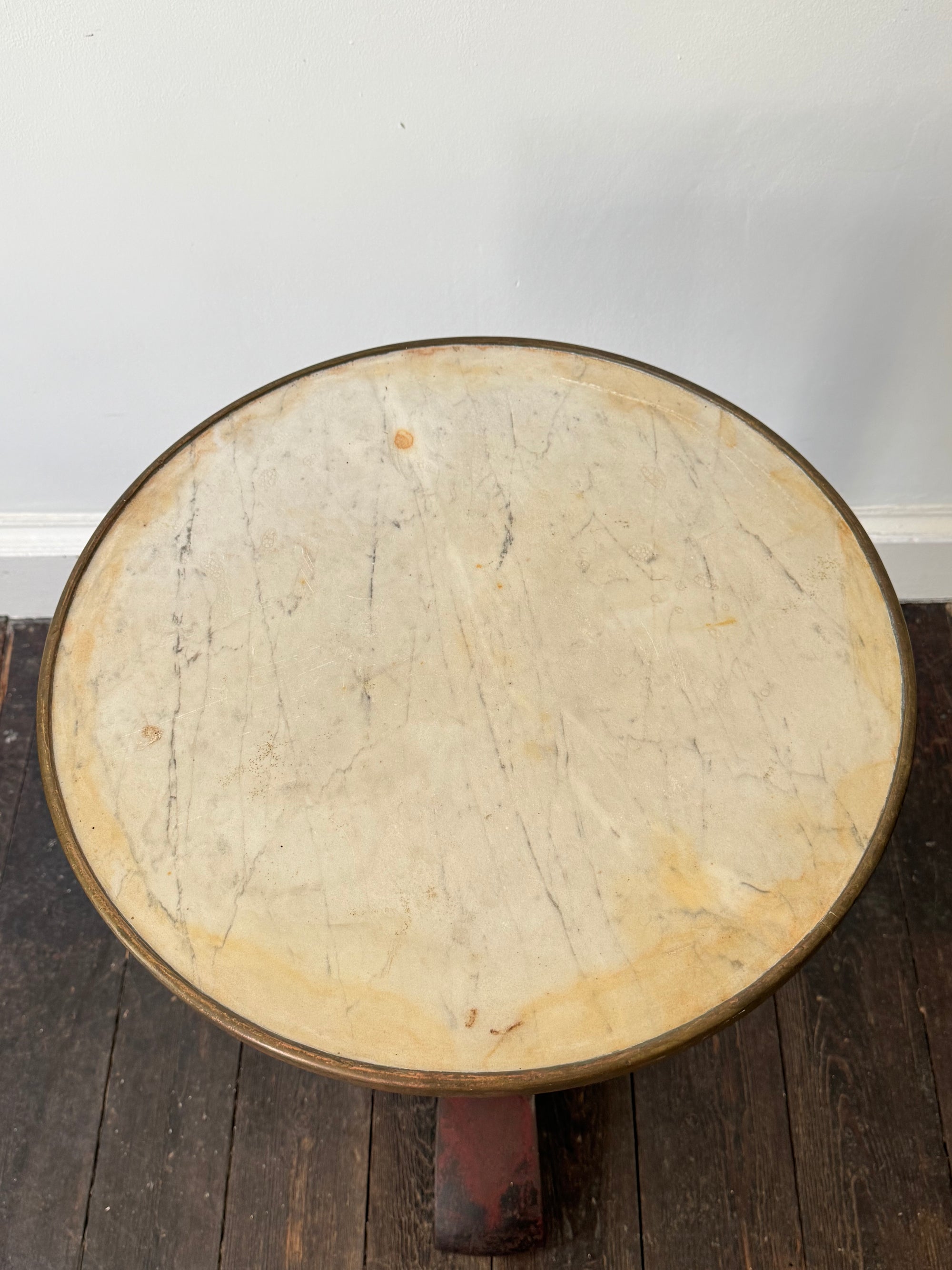 A Cast Iron & Marble Table by Fishcel