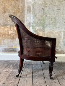 A Regency Mahogany Bergere Armchair Attributed to George Bullock