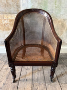 A Regency Mahogany Bergere Armchair Attributed to George Bullock
