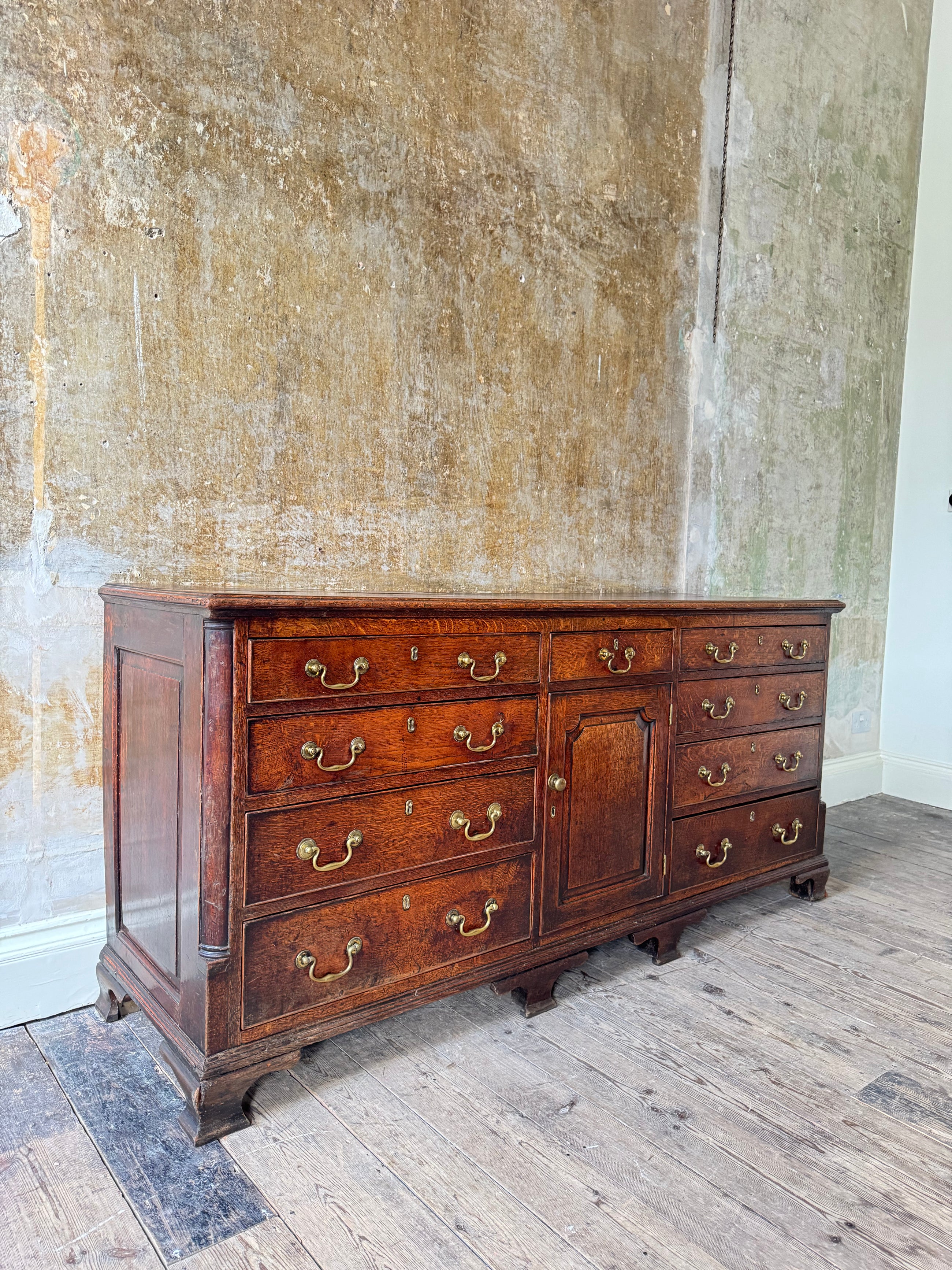 A George III Oak Dresser Base