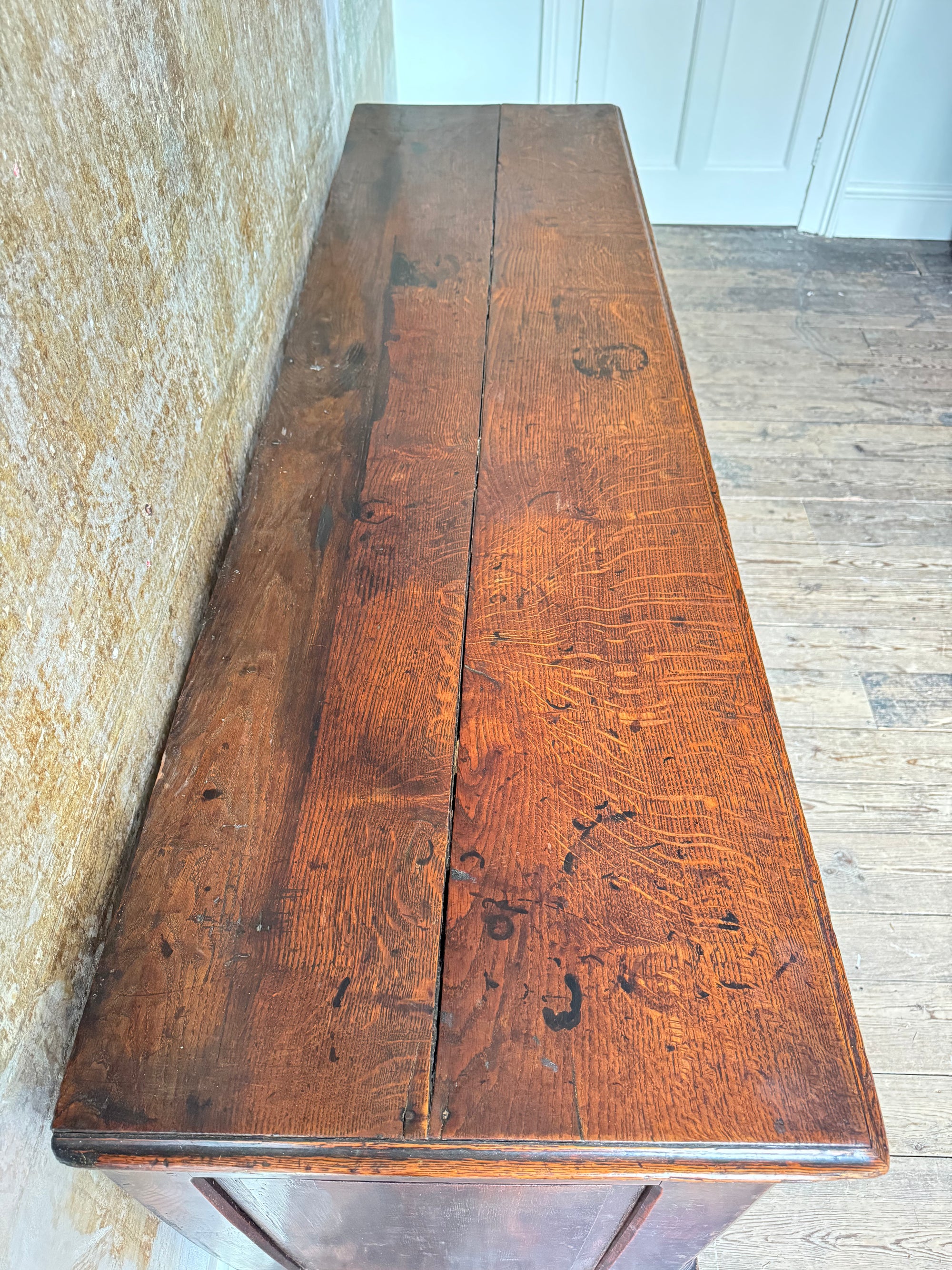 A George III Oak Dresser Base