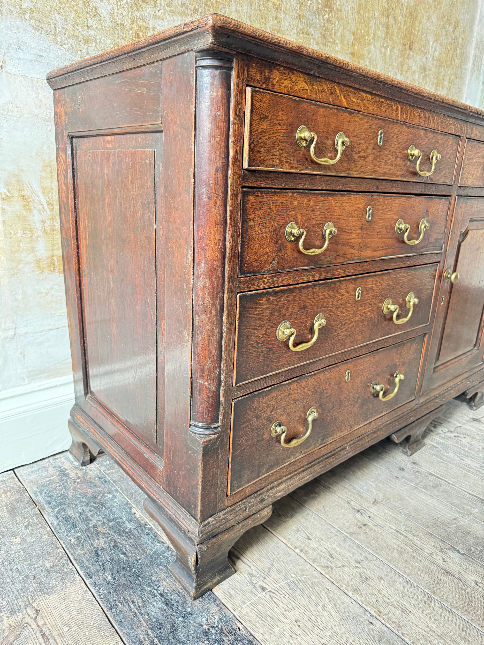 A George III Oak Dresser Base
