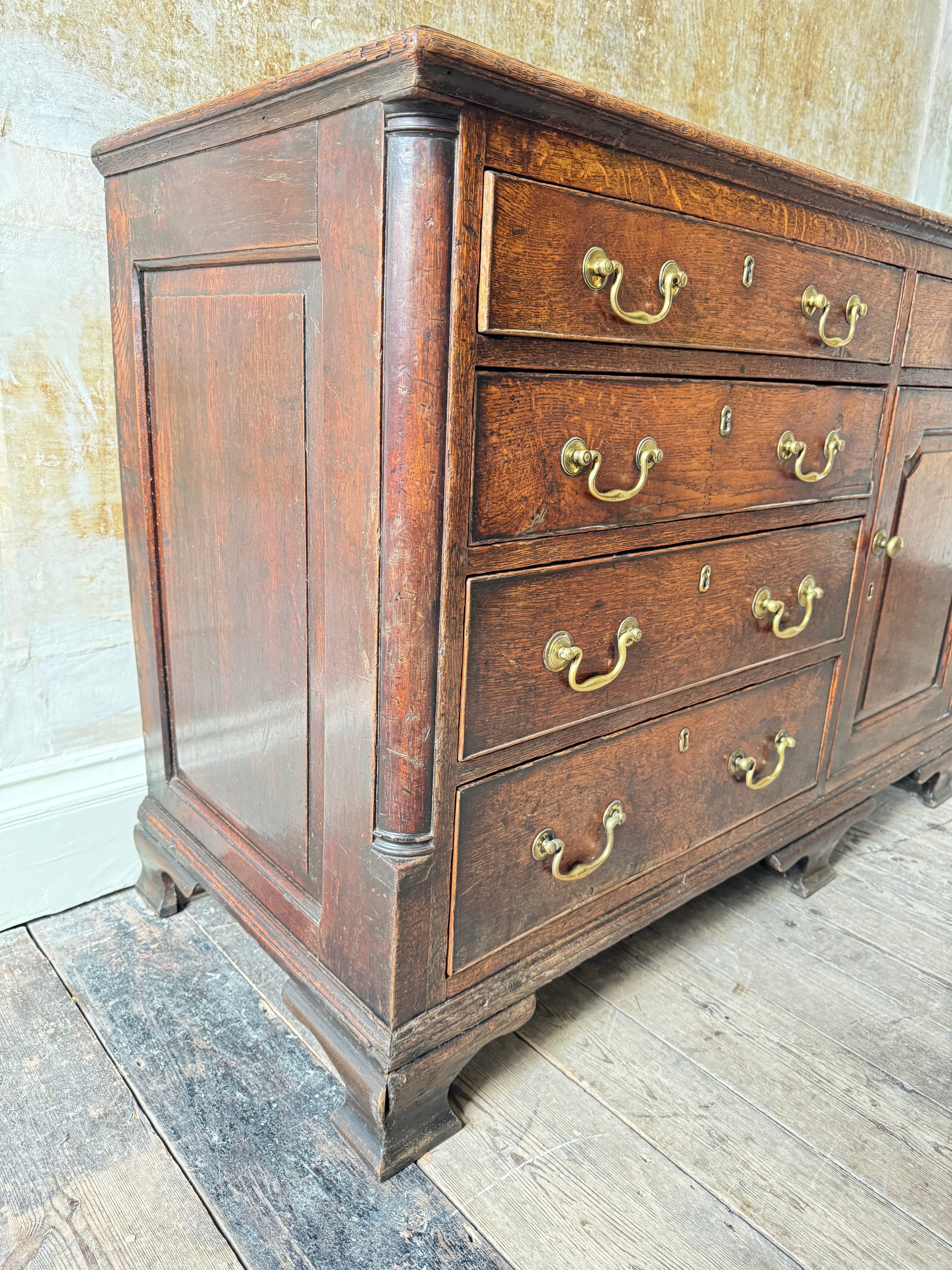 A George III Oak Dresser Base
