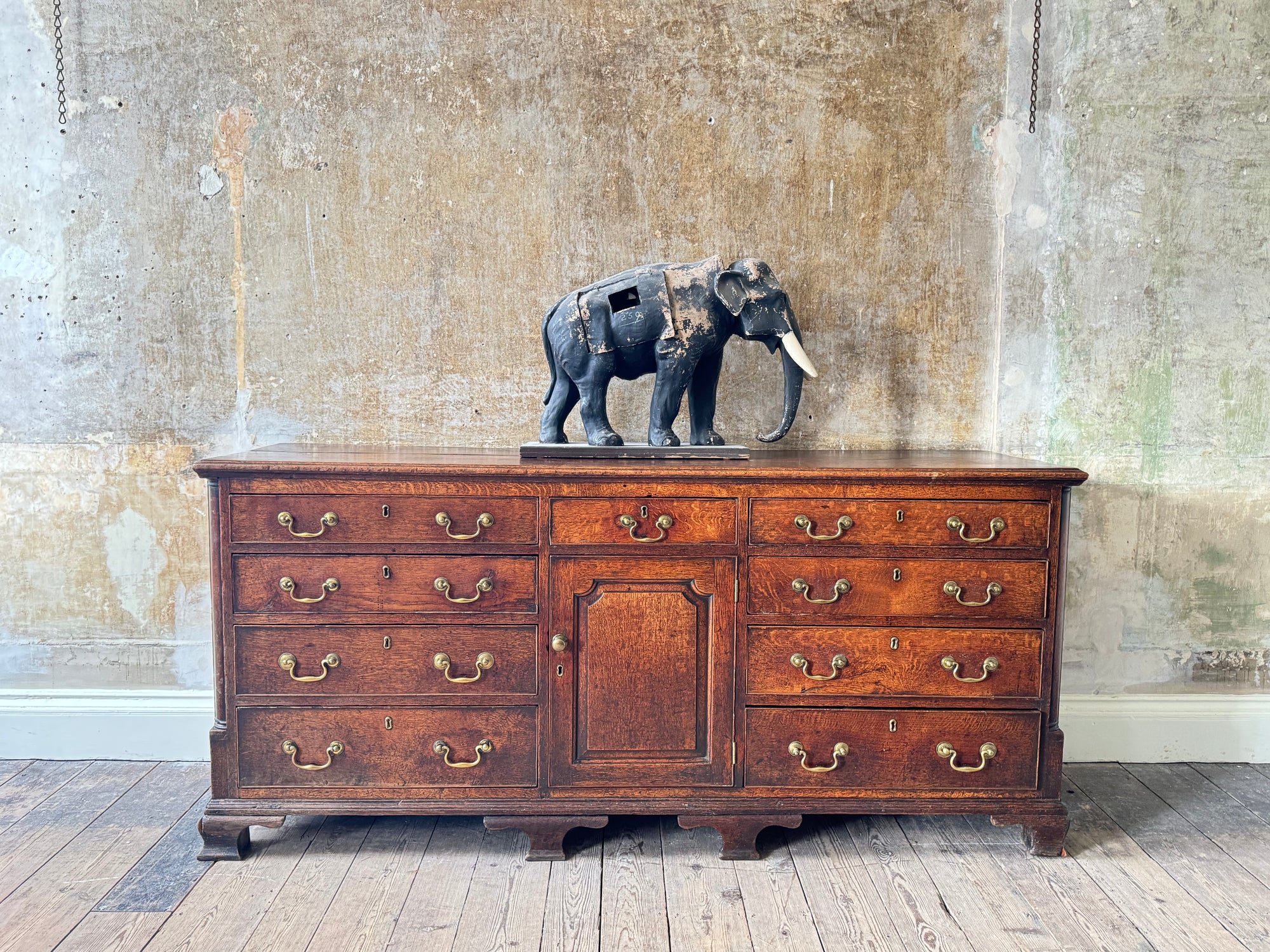A George III Oak Dresser Base