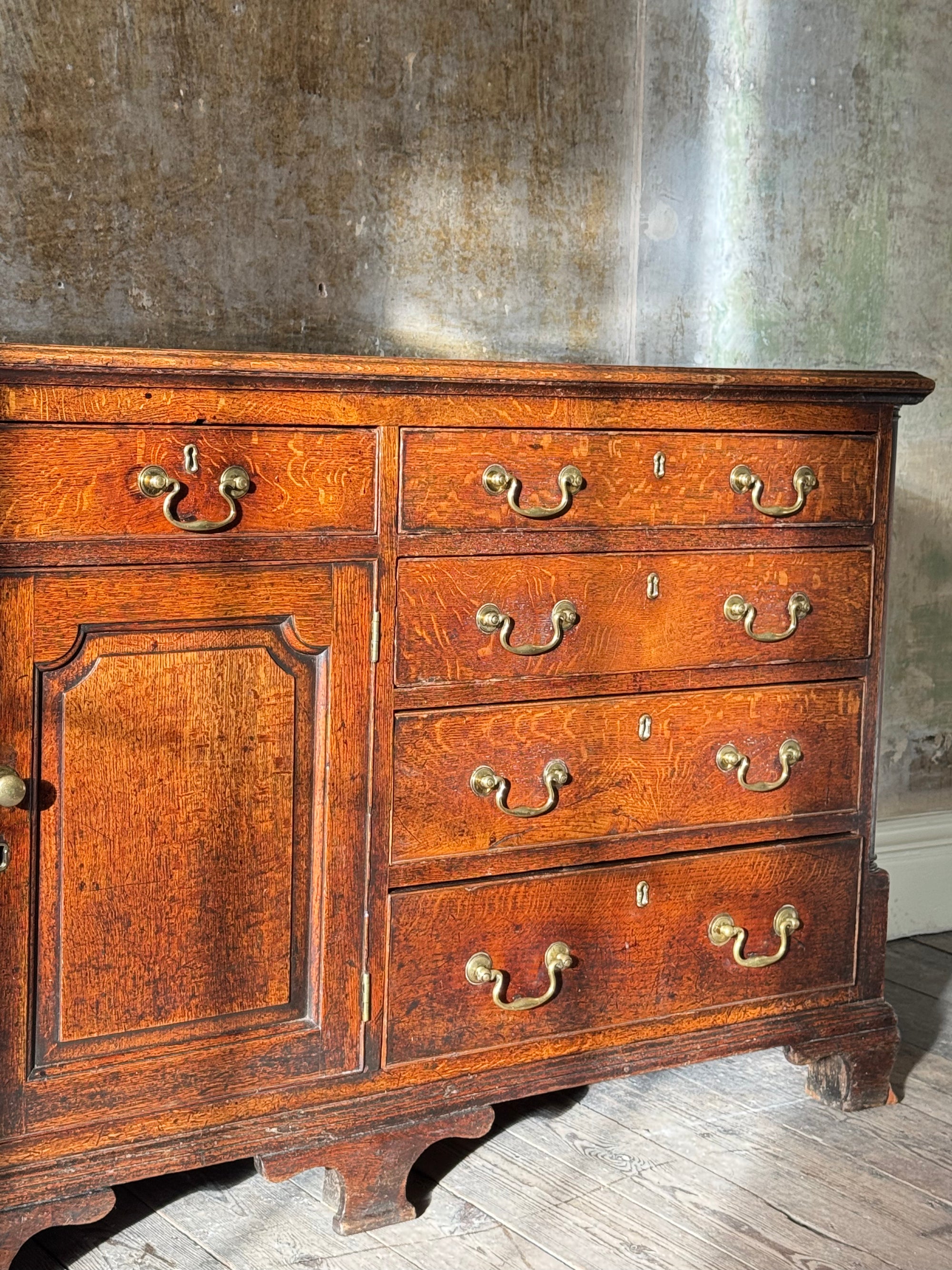 A George III Oak Dresser Base