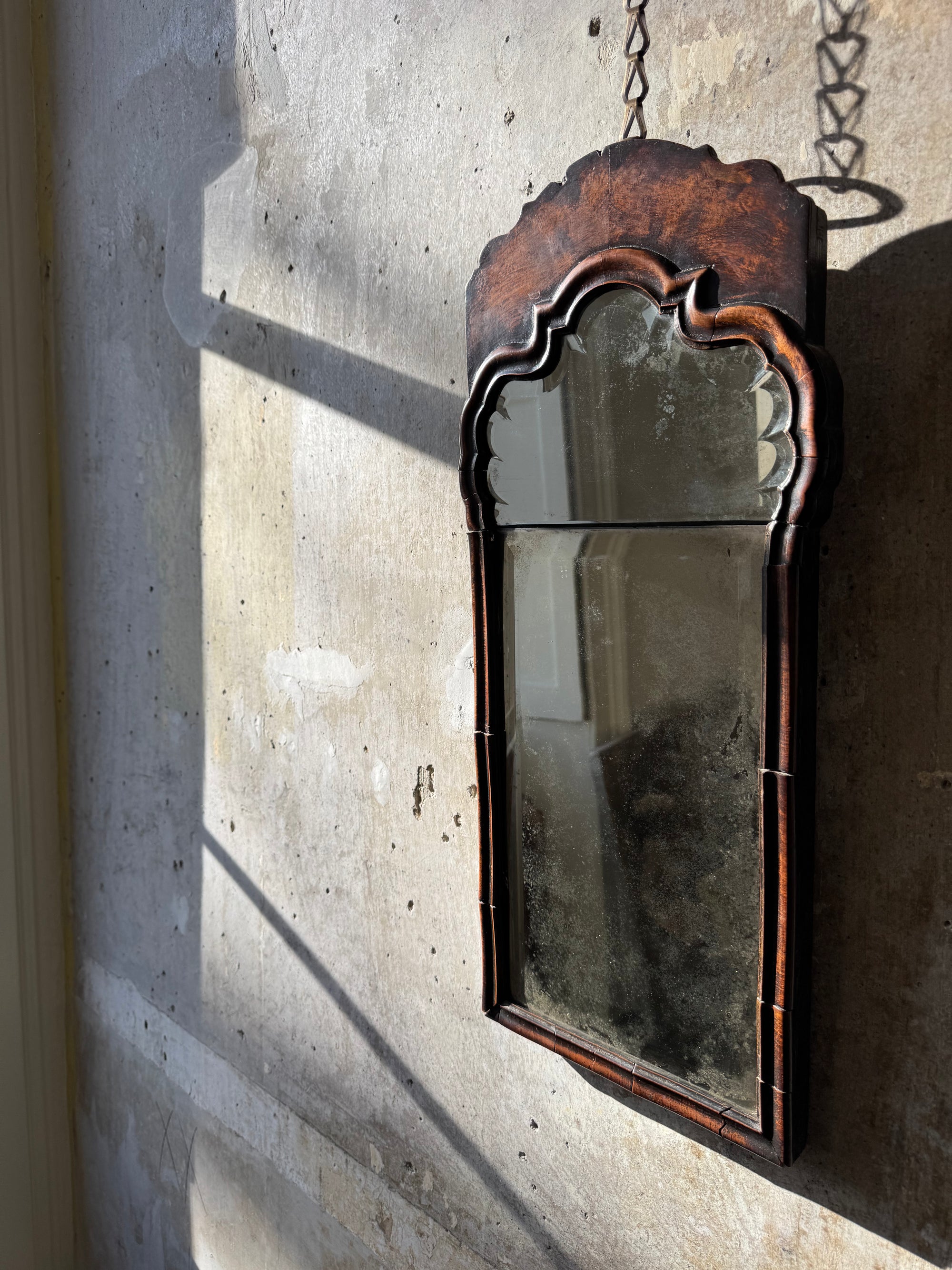 A George I Split Plate Mirror