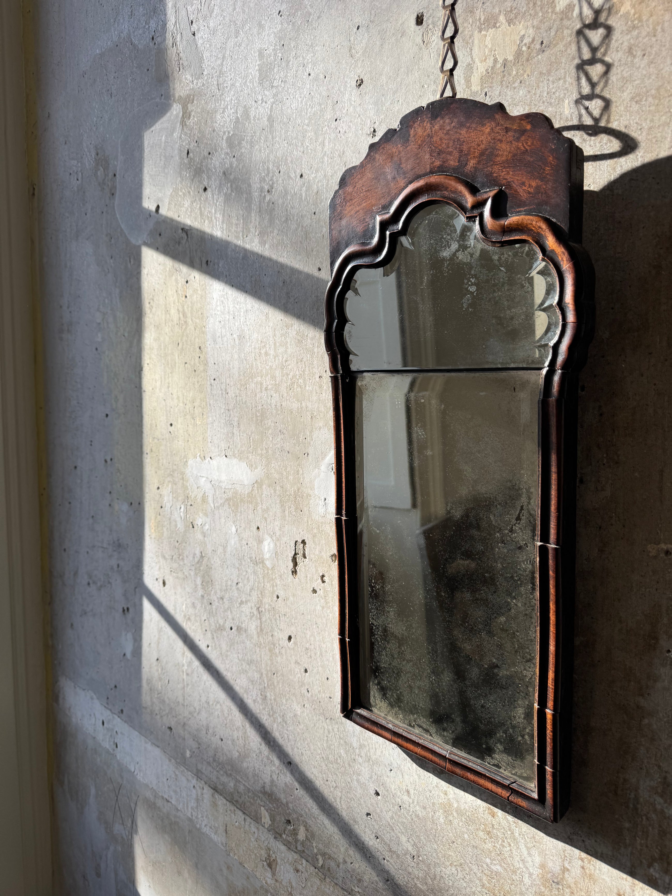 A George I Split Plate Mirror