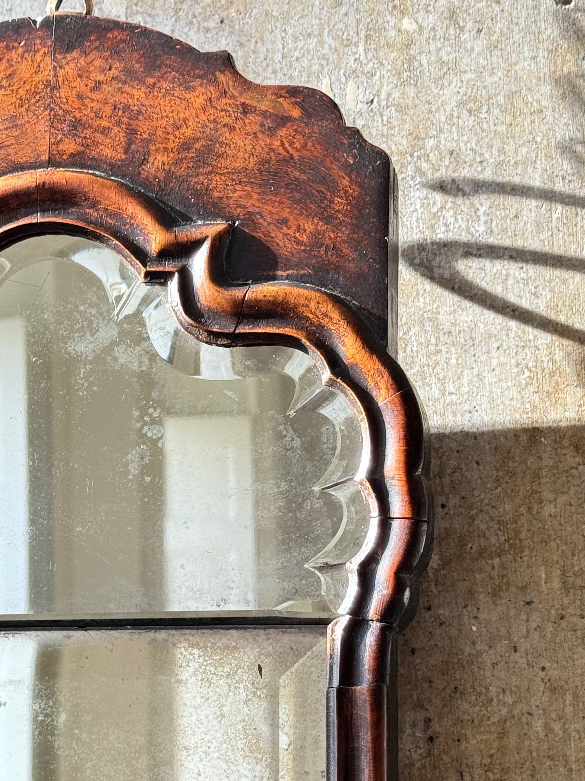 A George I Split Plate Mirror