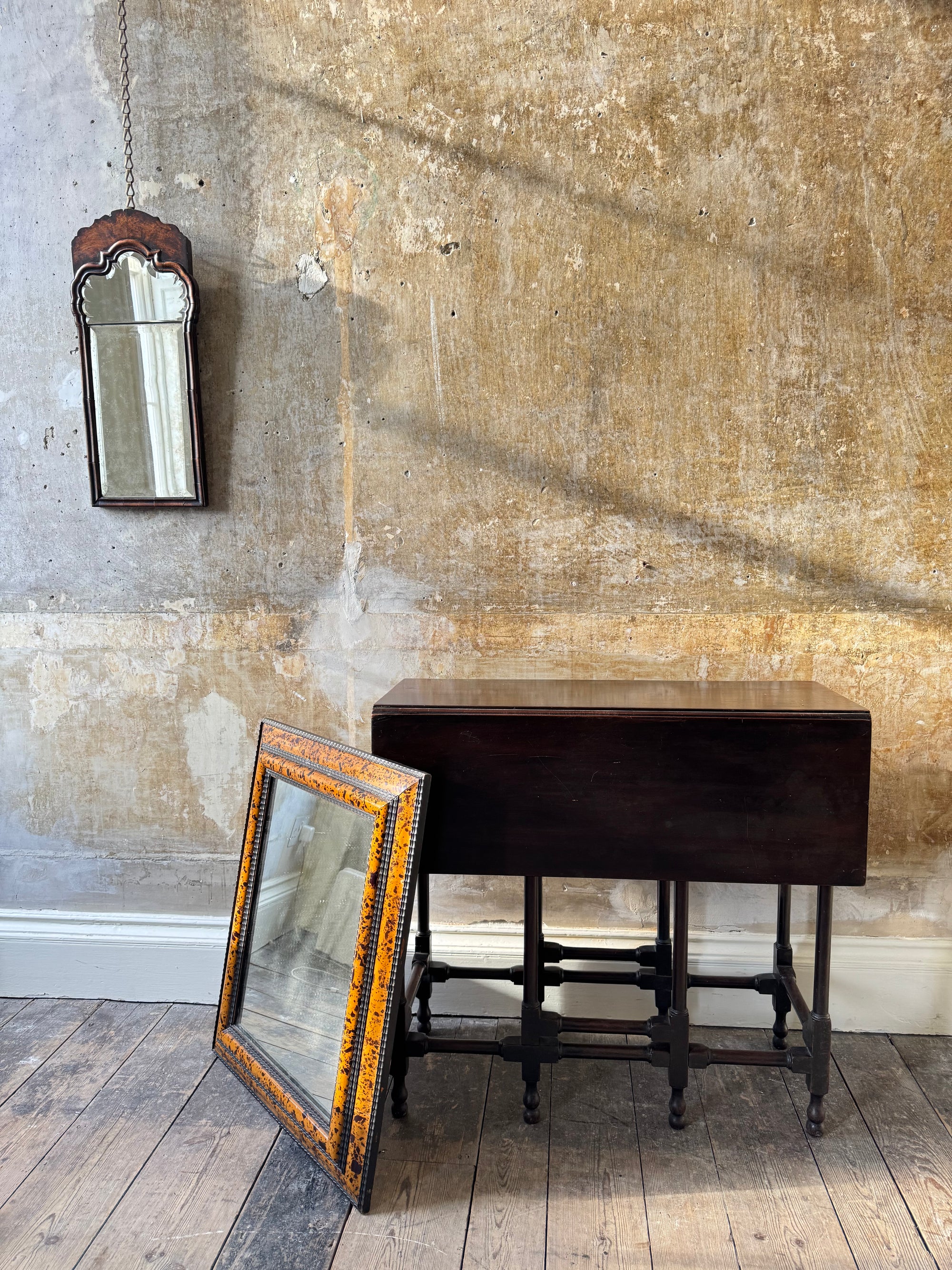 A George I Split Plate Mirror