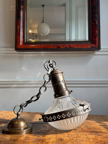 Belgian Holophane Pendant Light
